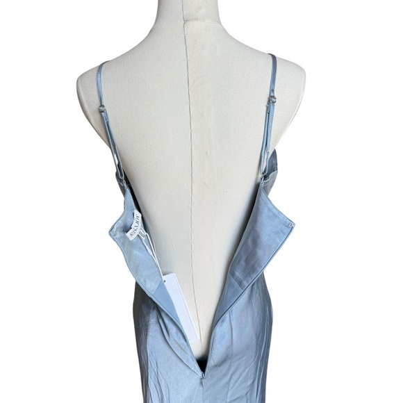 Shona Joy - NWT Shona Joy Angelica Keyhole Lace Midi Dress In Powder Blue Sz 6 - Picture 7 of 10